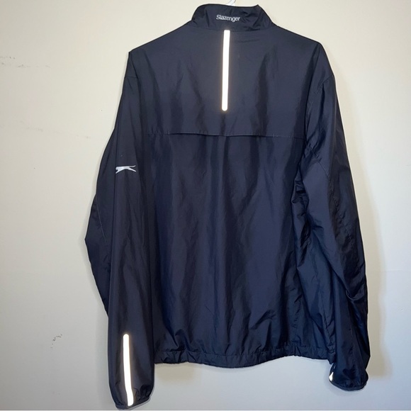 Slazenger Men's Golf Windbreaker Pullover Jacket Long Sleeve Graphite/Black XL - Picture 2 of 9